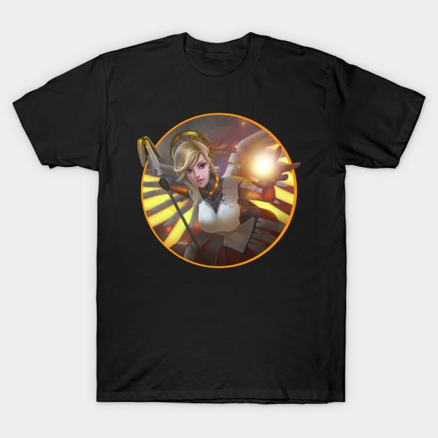 Mercy Overwatch T-Shirt by fallynchyld